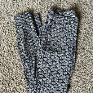 Hudson Art Deco Grey and White Patterned Jeans